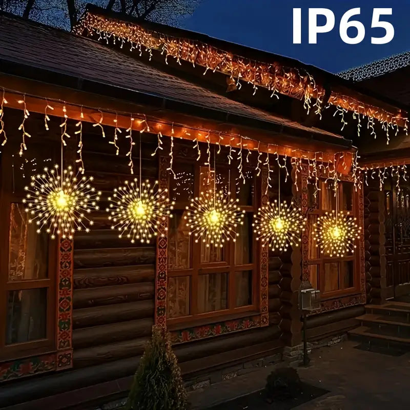Hanging Solar Fireworks Lights