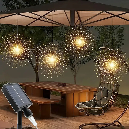 Hanging Solar Fireworks Lights