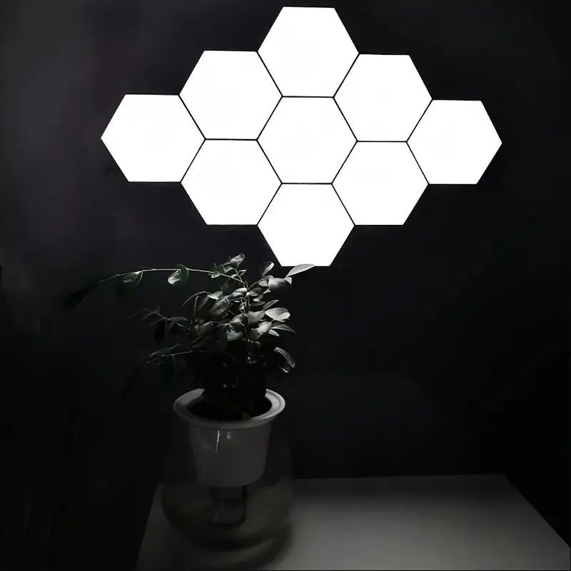 6-Pack Touch-Controlled Hexagonal LED Wall Lights