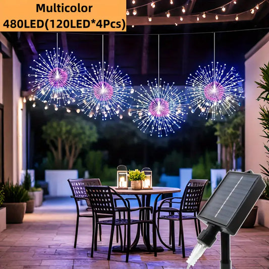 Hanging Solar Fireworks Lights