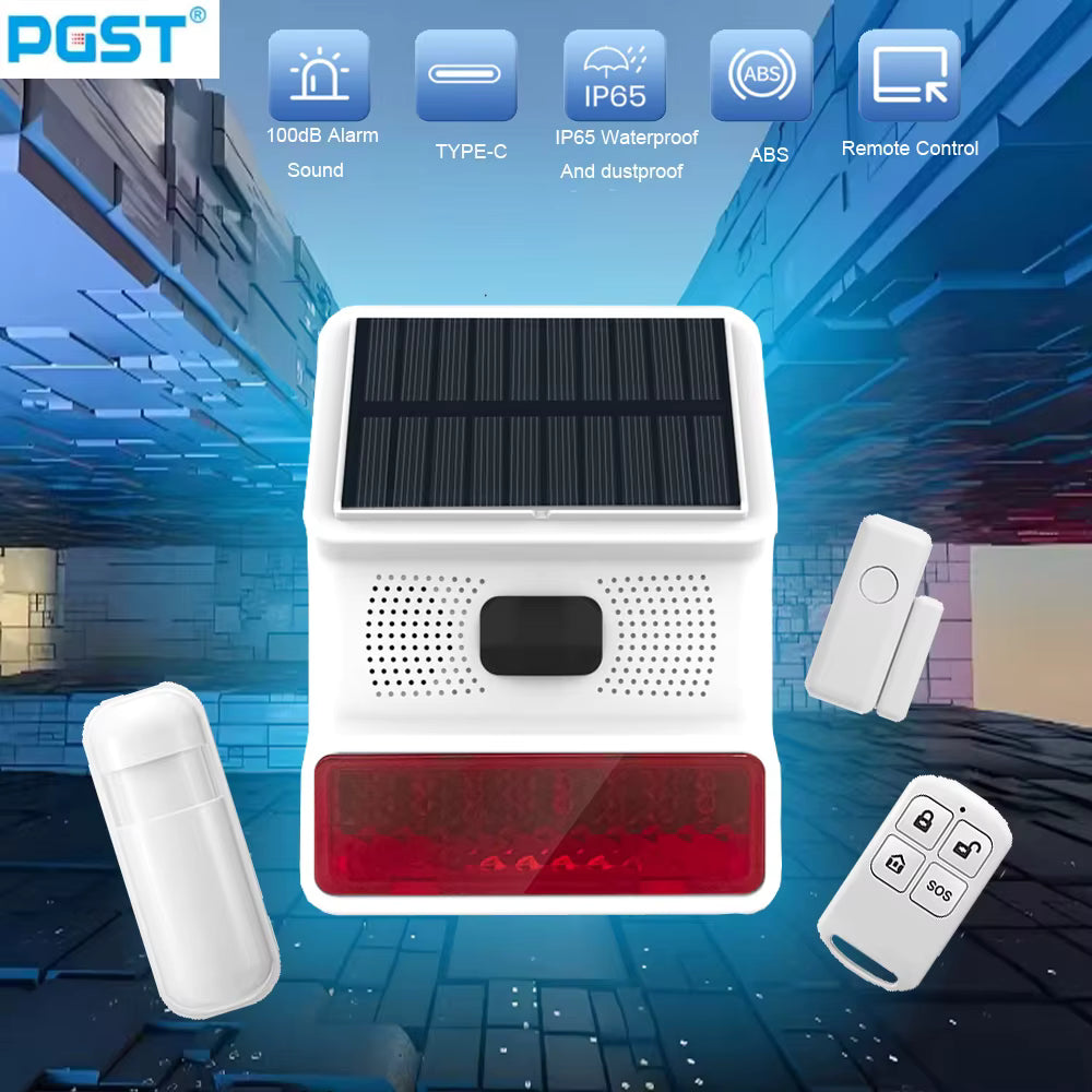 EcoVision 433MHz Solar Wireless Outdoor Alarm