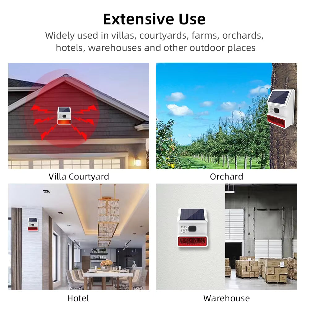 EcoVision 433MHz Solar Wireless Outdoor Alarm