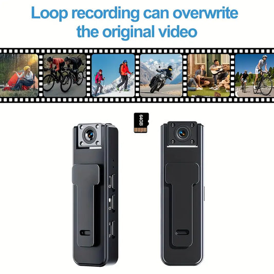 🎥 1080P Mini Body Camera