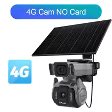 LS VISION 10MP Dual Screen 4G AOV Solar Camera 12X Optical Zoom Outdoor 24/7 Video Recording Auto Zoom Tracking Security Cameras